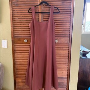 Elegant Brown Anne Taylor Sleeveless Dress